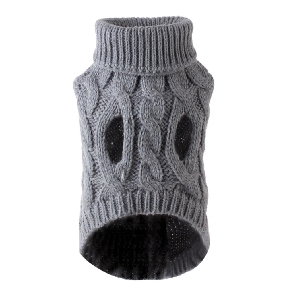 Warm Knitted Pet Sweater for Small Dogs and Cats – Autumn & Winter Comfort Fit