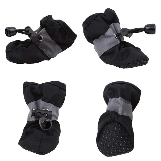 Warm Non-Slip Boots for Dogs and Cats (4 Pieces)