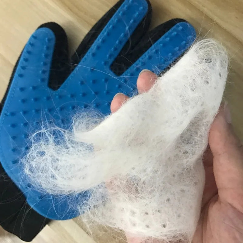Silicone Pet Grooming Gloves – Hair Removal Brush for Dogs & Cats