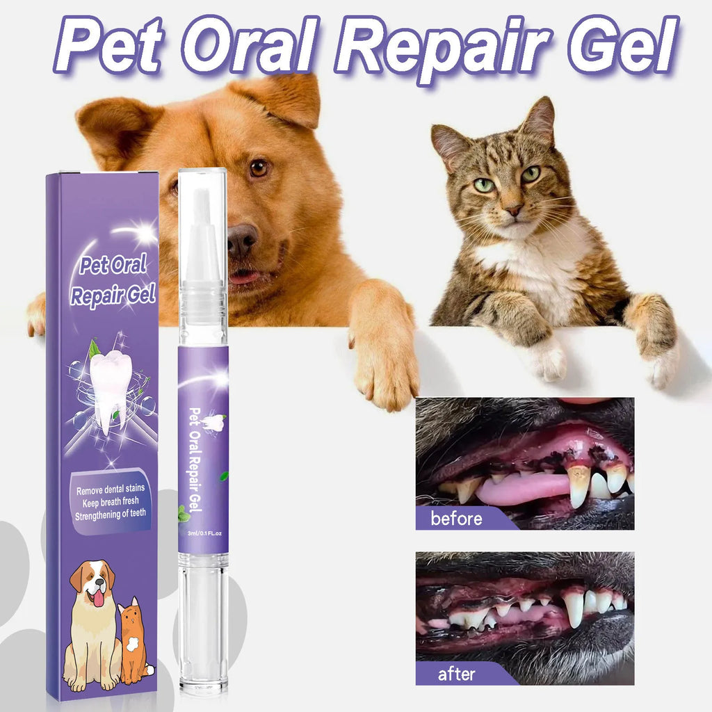 Pet Oral Cleaning Gel 3ml – Teeth Care and Bad Breath Control for Dogs and Cats