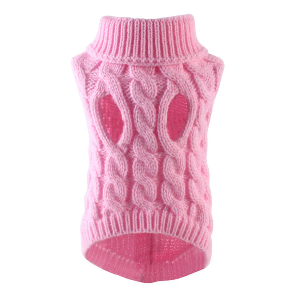 Warm Knitted Pet Sweater for Small Dogs and Cats – Autumn & Winter Comfort Fit