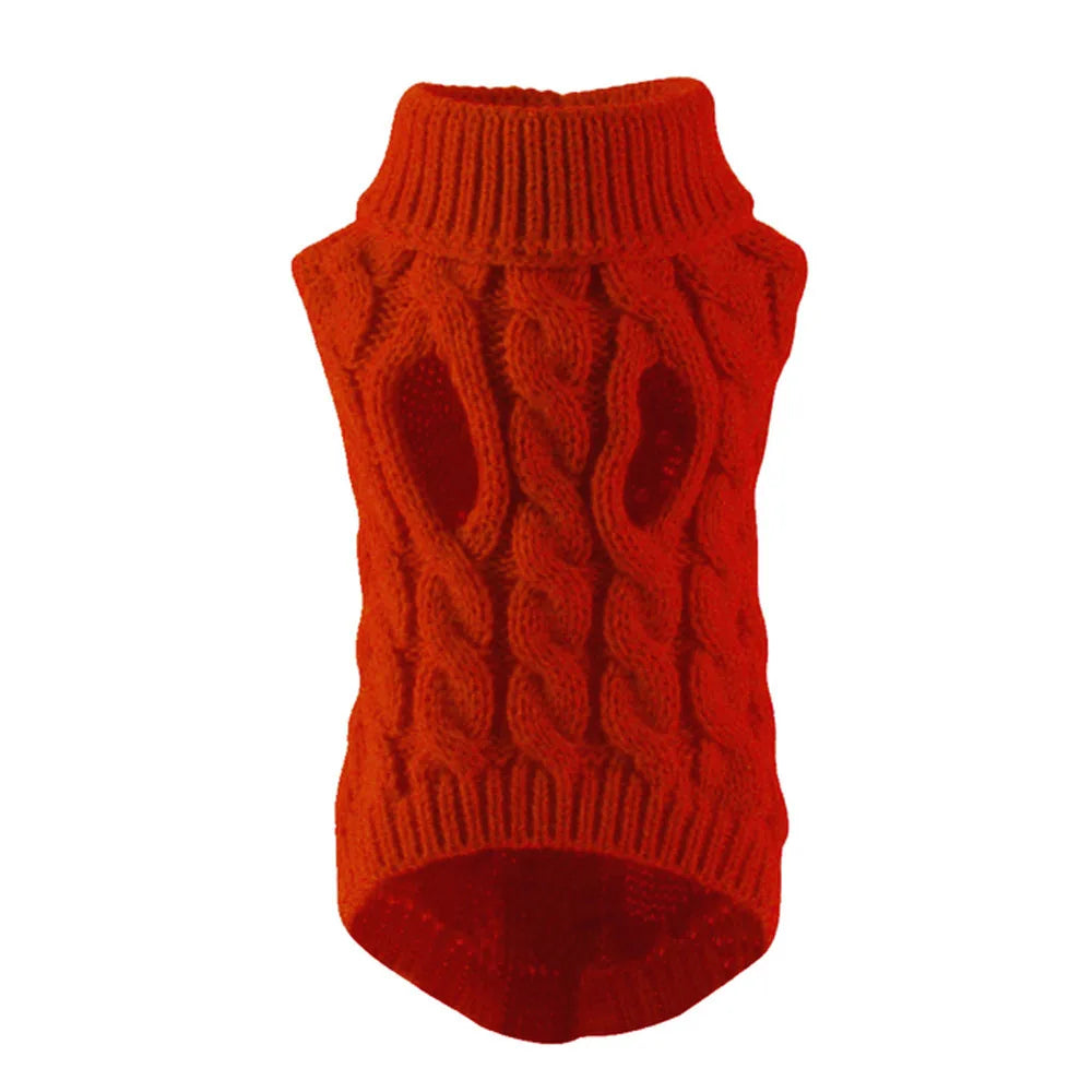 Warm Knitted Pet Sweater for Small Dogs and Cats – Autumn & Winter Comfort Fit