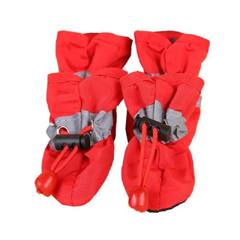 Warm Non-Slip Boots for Dogs and Cats (4 Pieces)