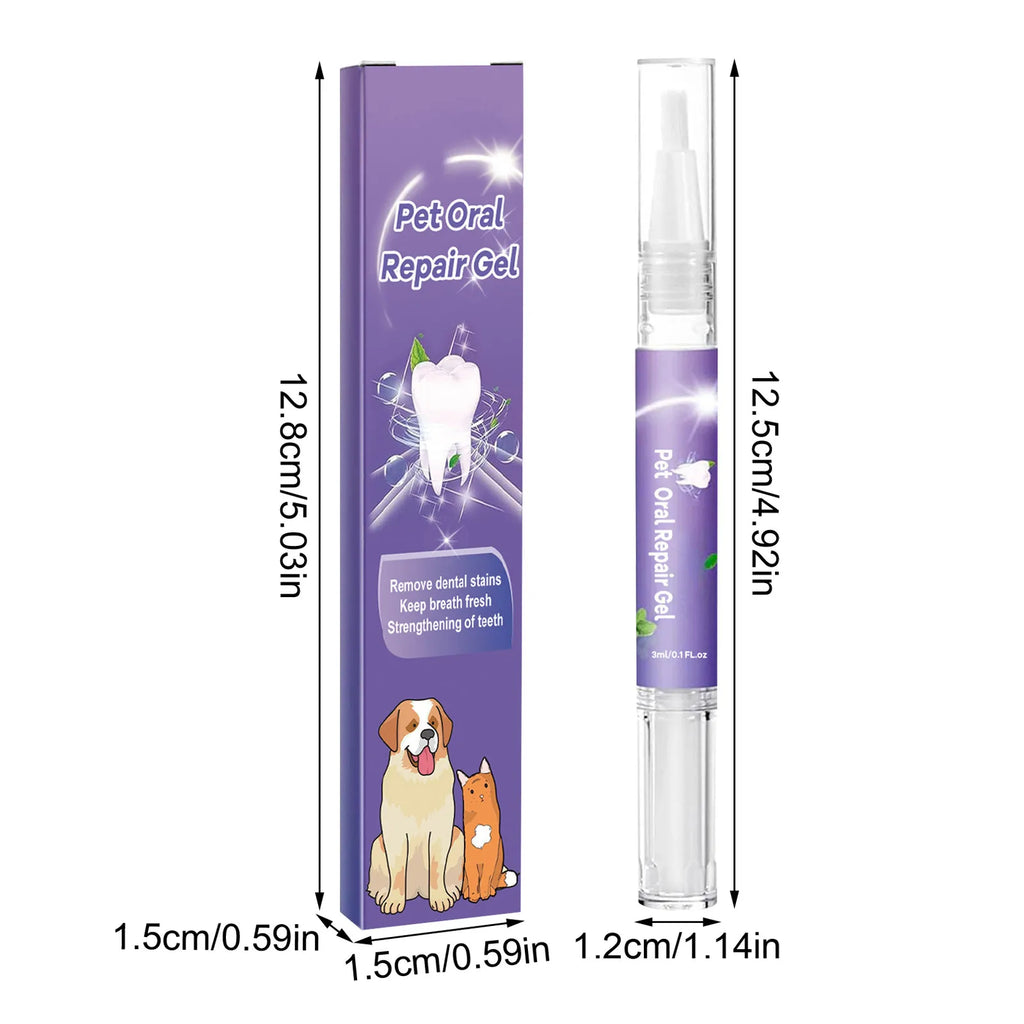 Pet Oral Cleaning Gel 3ml – Teeth Care and Bad Breath Control for Dogs and Cats