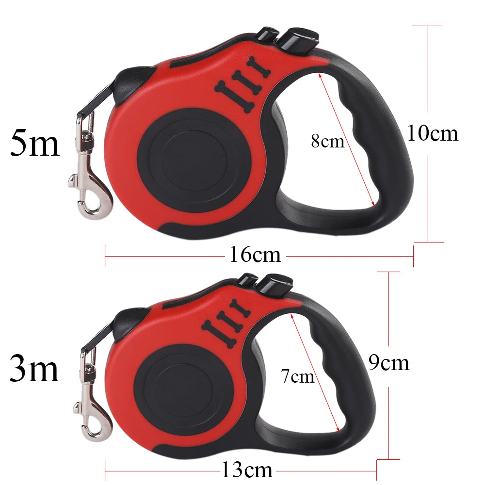 Automatic Retractable Leash 3 m / 5 m for Dogs and Cats – Durable Nylon